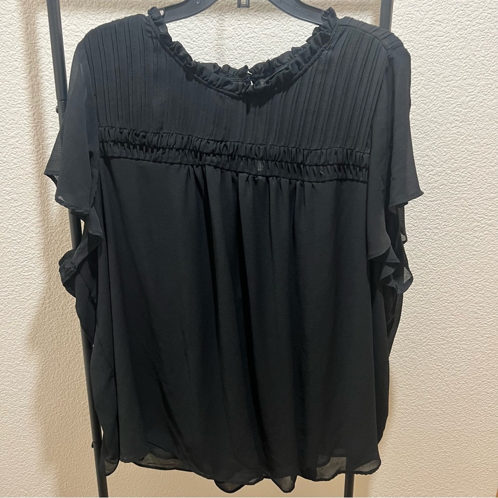 Torrid black chiffon top
